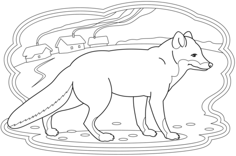 Fox From Red Fox Coloring Page